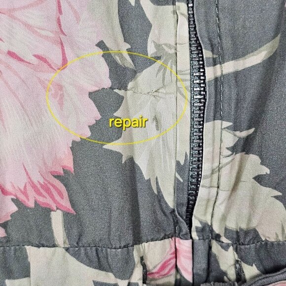 Lavie Rebecca Taylor Floral Short Sleeve Peonies Jumpsuit In Moss Combo XL - Picture 12 of 16